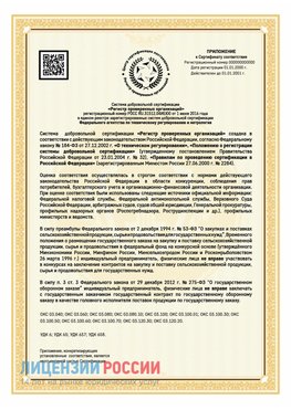 Приложение к сертификату для ИП Киржач Сертификат СТО 03.080.02033720.1-2020